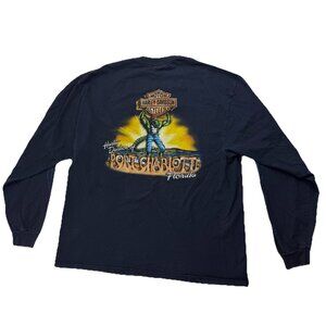 Harley Davidson Mens XL Port Charlotte Long Sleeve Black Shirt Alligator
